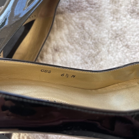 Charles Jourdan Paris Black Patent Leather Heels Sz 6.5 - Picture 10 of 10